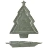 Bloomingville Alder Servierplatte Tannenbaum, Steingut