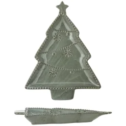 Bloomingville Alder Servierplatte Tannenbaum, Steingut