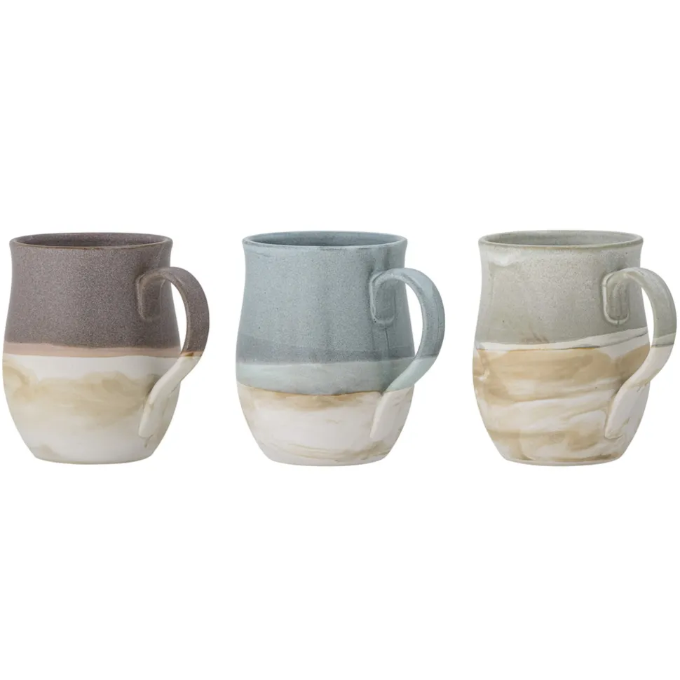 Bloomingville Ash Becher aus Steingut 3er