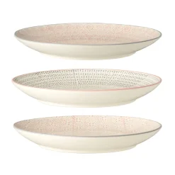 Bloomingville Cécile Teller, Rose, Steingut 3er-Set