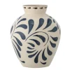 Bloomingville Heikki Vase blau, Steingut