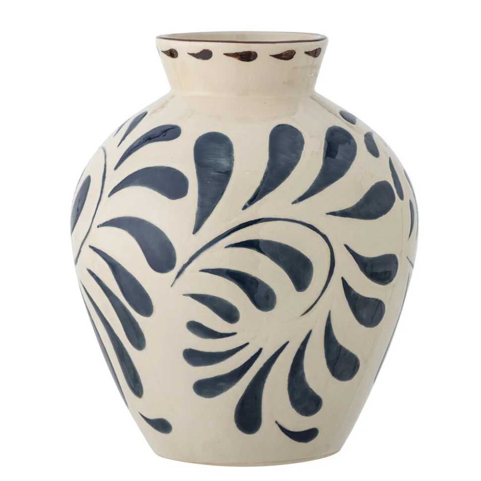 Bloomingville Heikki Vase blau, Steingut