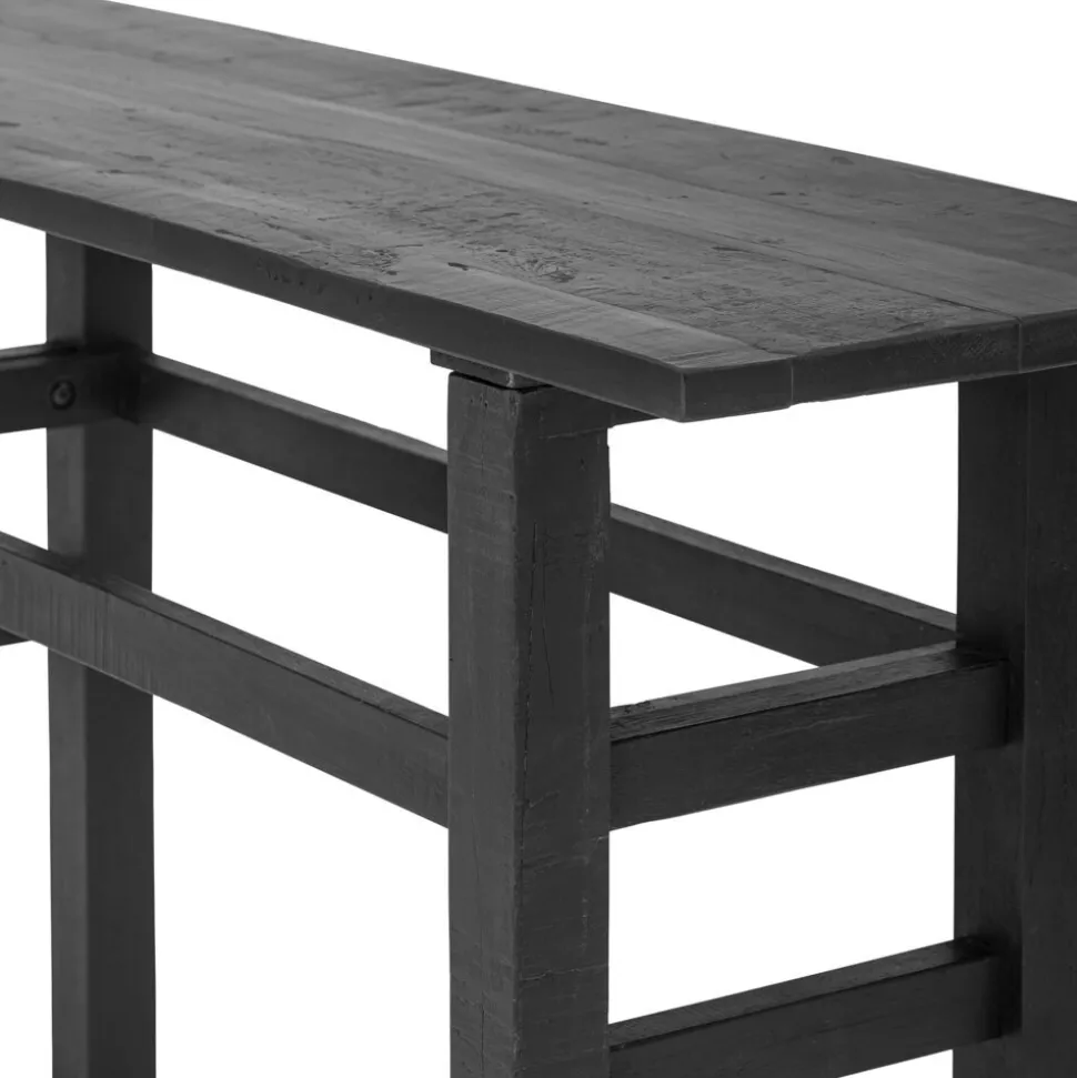 Bloomingville Konsolentisch Riber, Schwarz, Recyceltes Holz
