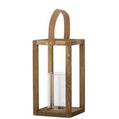 Bloomingville Laterne mit Glas Lyra, Kiefer