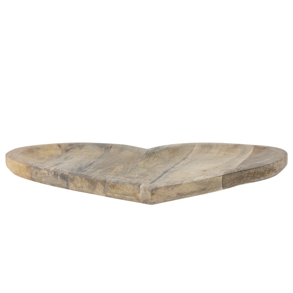 Bloomingville Lotuz Tablett in Herzform aus Mangoholz