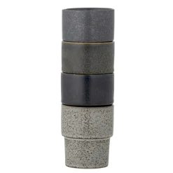 Bloomingville Stapelbarer Steingut Becher Ewan 4er-Set