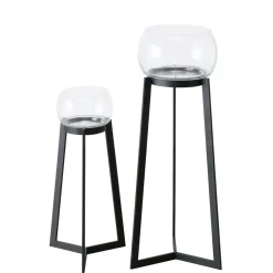 Boltze 2er Set Windlicht Sola mit Ständer