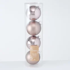 Boltze Große Weihnachtskugeln Ø 10 cm, 4 tlg