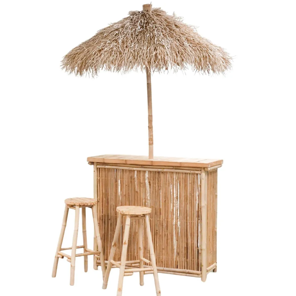 Boltze Hausbar Lania aus Bambus, 4 tlg.