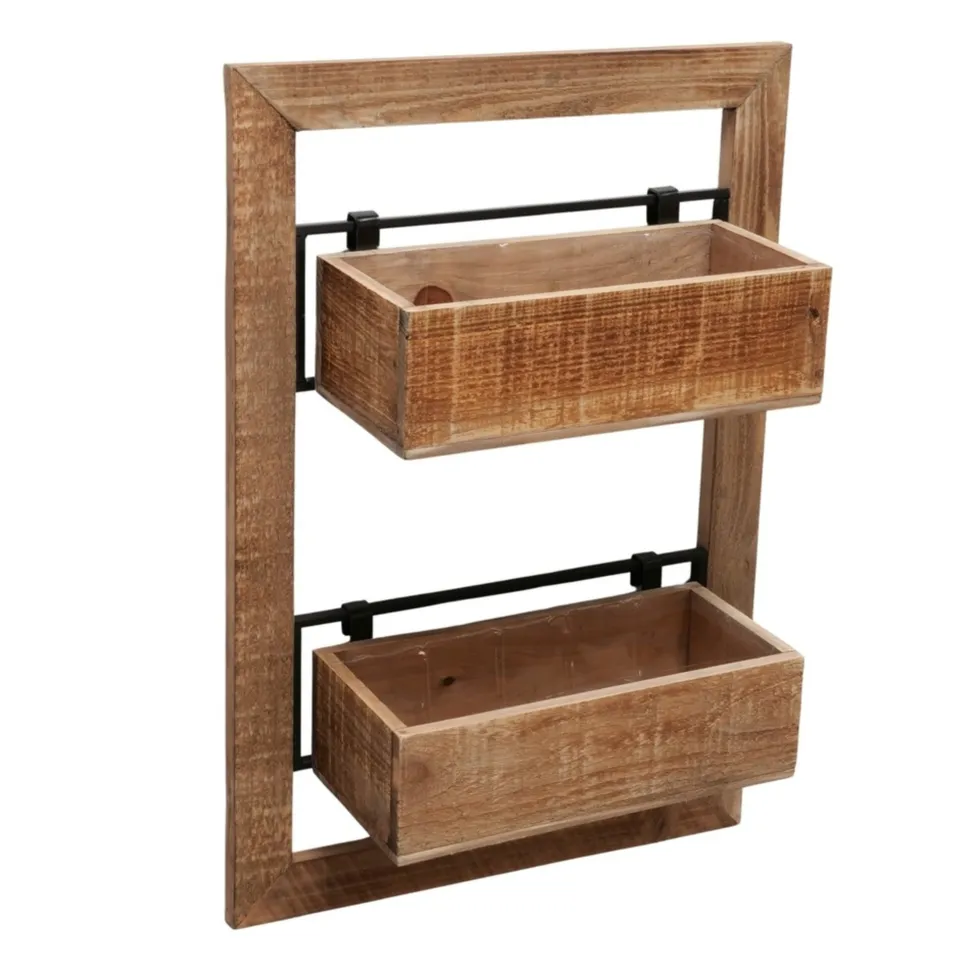 Boltze Holz Pflanzkisten für die Wand Übertopf Aneta