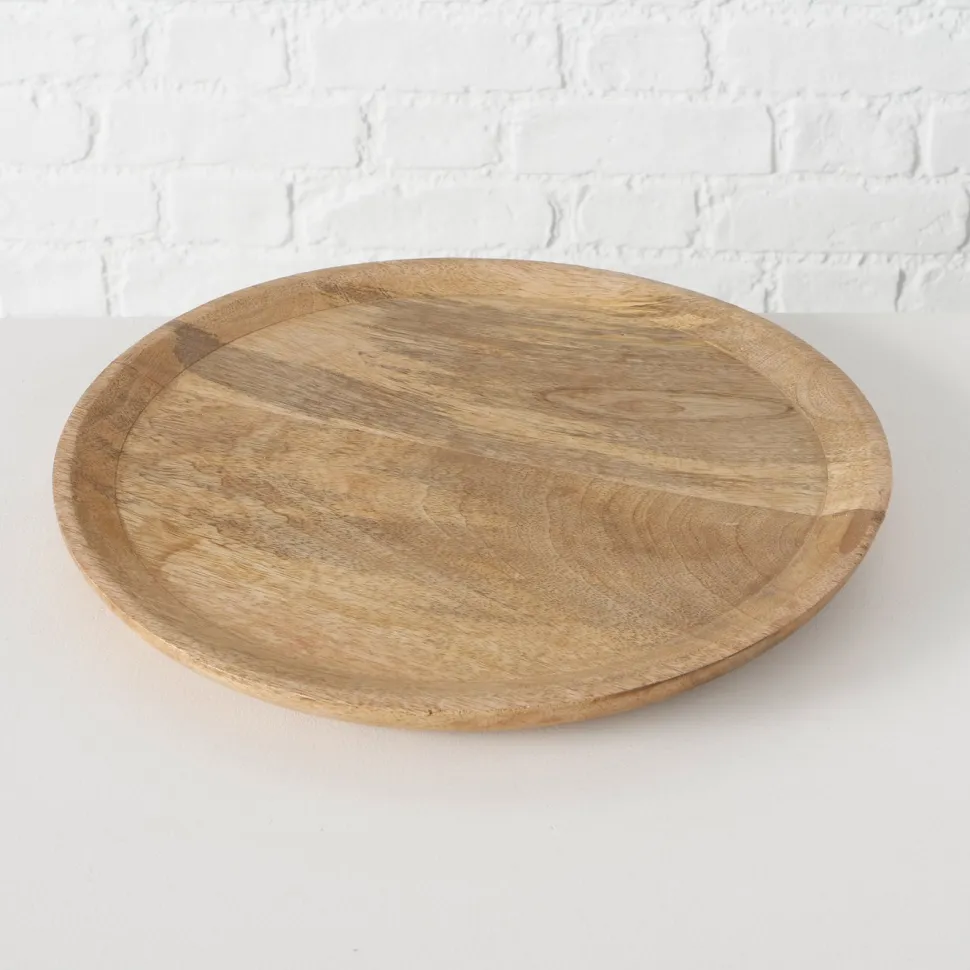 Boltze Holz Teller Tablett Maino 2-teilig