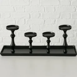 Boltze Kerzenleuchter Furo schwarz