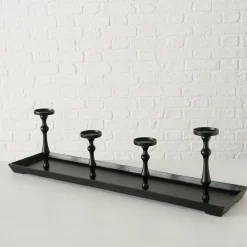 Boltze Kerzenleuchter Furo schwarz