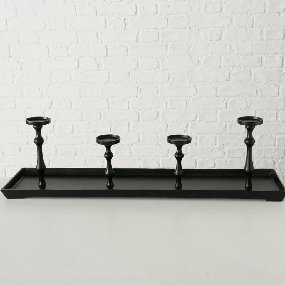 Boltze Kerzenleuchter Furo schwarz