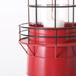 Boltze Laterne roter Leuchtturm, 2 tlg