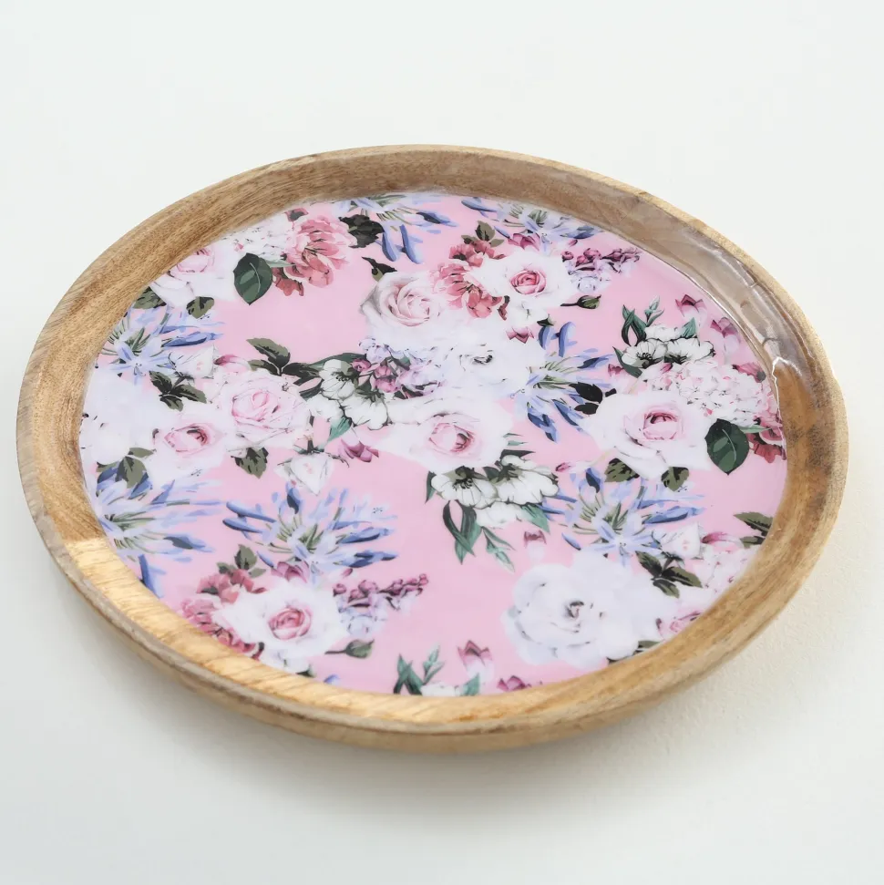 Boltze Mangoholz Teller Lilly 2er