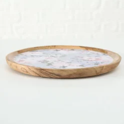 Boltze Mangoholz Teller Lilly 2er