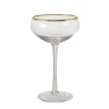 Boltze Sektglas Sofia flach, mit Goldrand