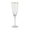 Boltze Sektglas Sofia lang mit Goldrand