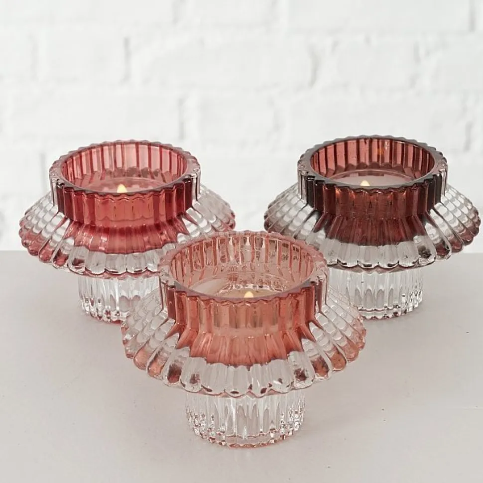 Boltze Teelichthalter Phyllis 3er Set