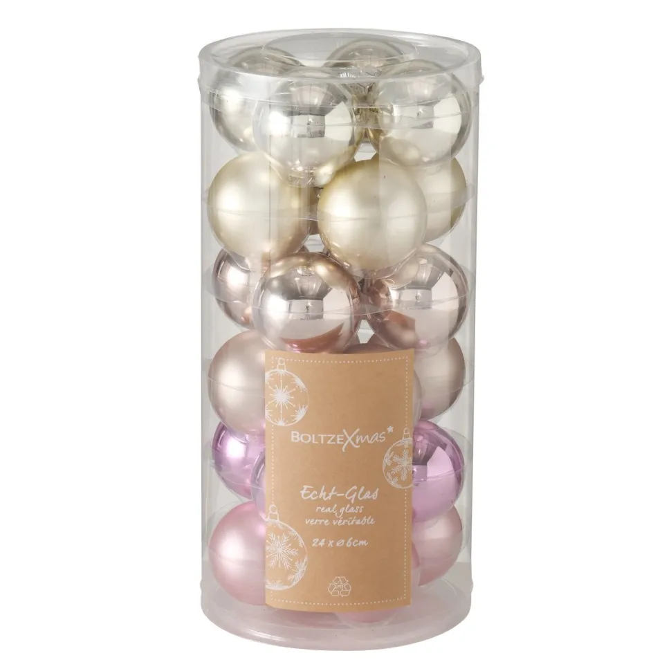 Boltze Weihnachtskugeln Ø 6 cm, 24 tlg
