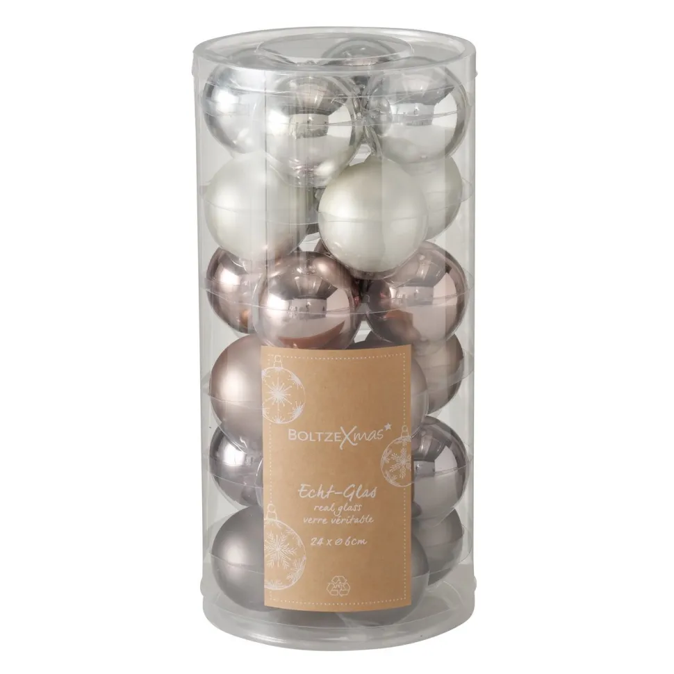 Boltze Weihnachtskugeln Ø 6 cm, 24 tlg