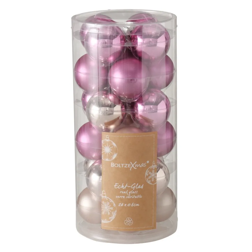 Boltze Weihnachtskugeln Ø 6 cm, 24 tlg