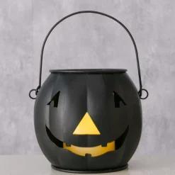 Boltze Windlicht Grimasi Kürbis Halloween