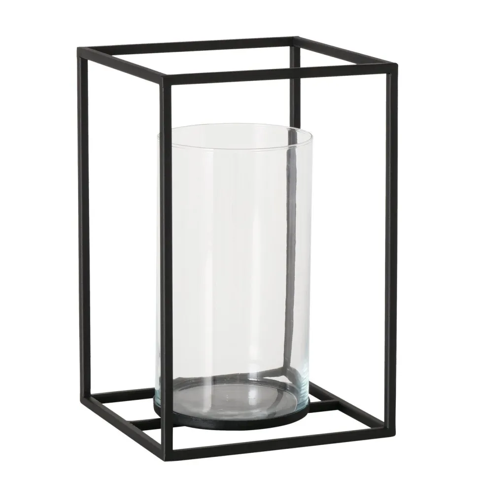 Boltze Windlicht Quantum Metall, Glas