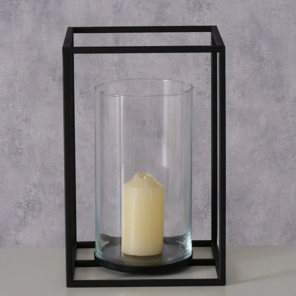 Boltze Windlicht Quantum Metall, Glas