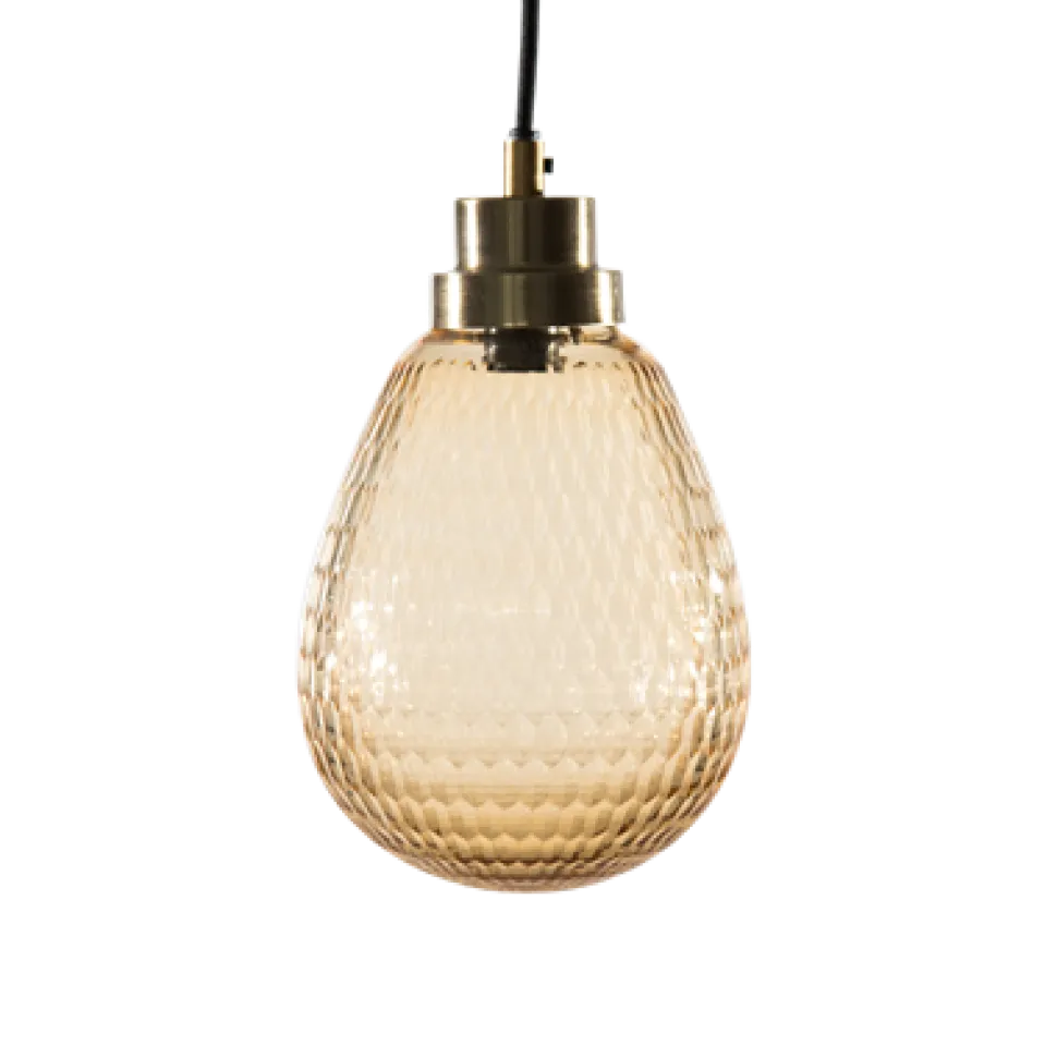 byRoom Bernsteinlampe mit goldener Fassung