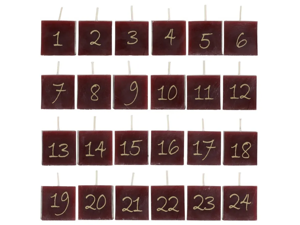 Chic Antique Adventskalender Kerzen 24 Stück