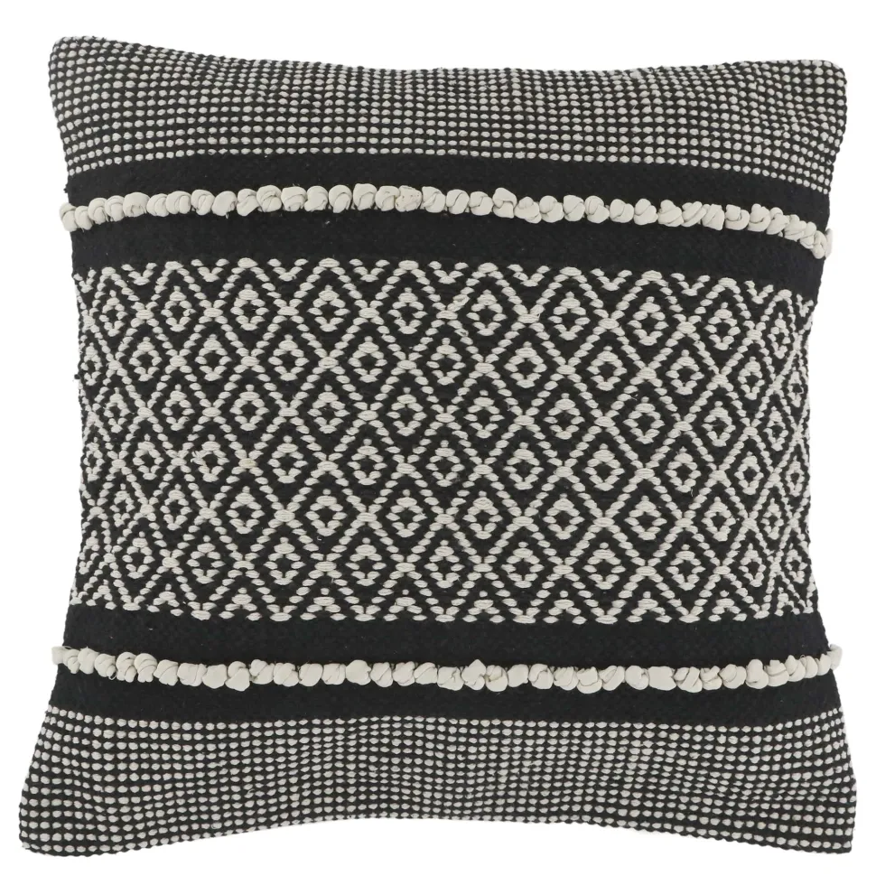 Chic Antique Aix Kissenbezug mit Muster Schwarz