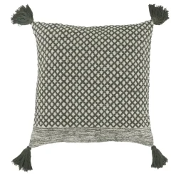 Chic Antique Aix Kissenbezug mit Quasten Karriert