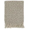 Chic Antique Aix Plaid aus Garnüberschuss, Leopardmuster