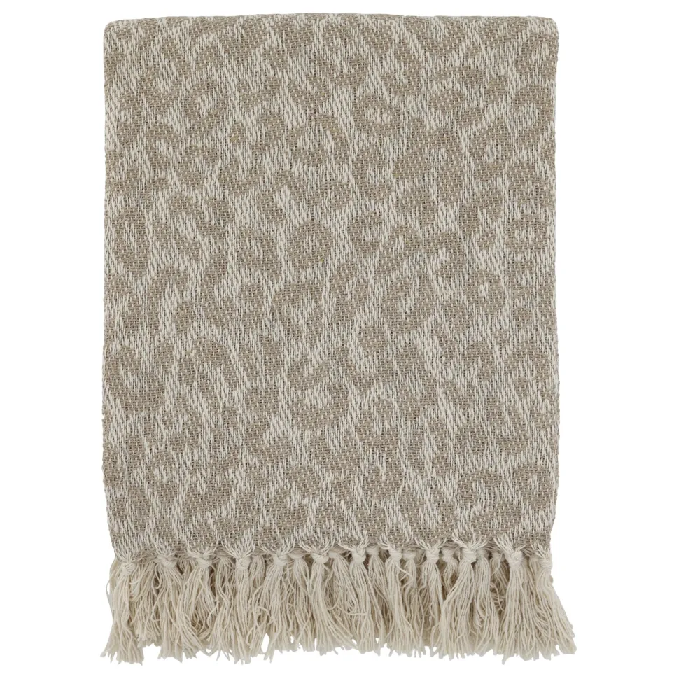 Chic Antique Aix Plaid aus Garnüberschuss, Leopardmuster