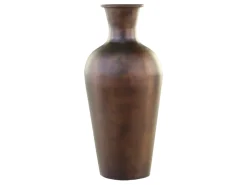 Chic Antique Alte hohe Vase aus Aluminium