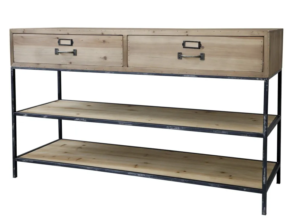 Chic Antique Anrichtetisch mit 2 Schubladen und 2 Fächern