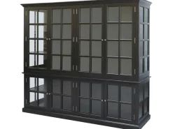 Chic Antique antiker Vitrinenschrank Marseille 8 Türen