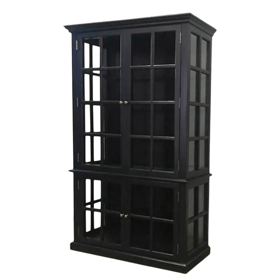 Chic Antique antiker Vitrinenschrank Marseille 4 Türen