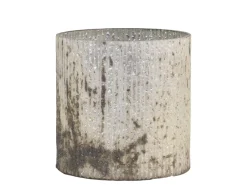 Chic Antique Antikes Windlicht mit Rillen aus Glas