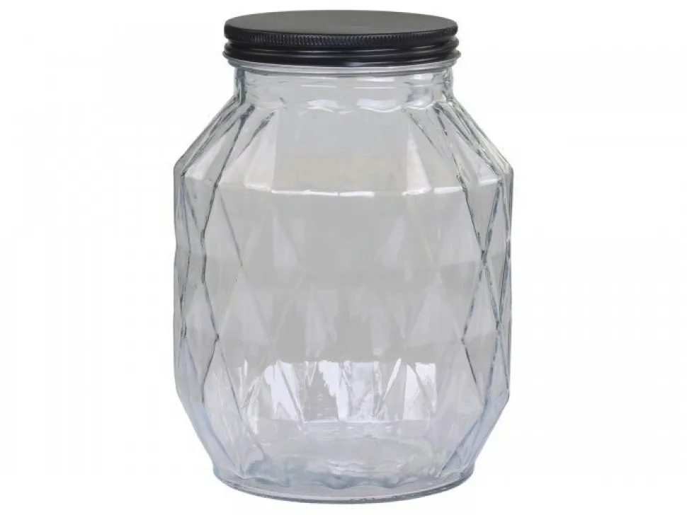 Chic Antique Aufbewahrungsglas mit Diamantenschliff