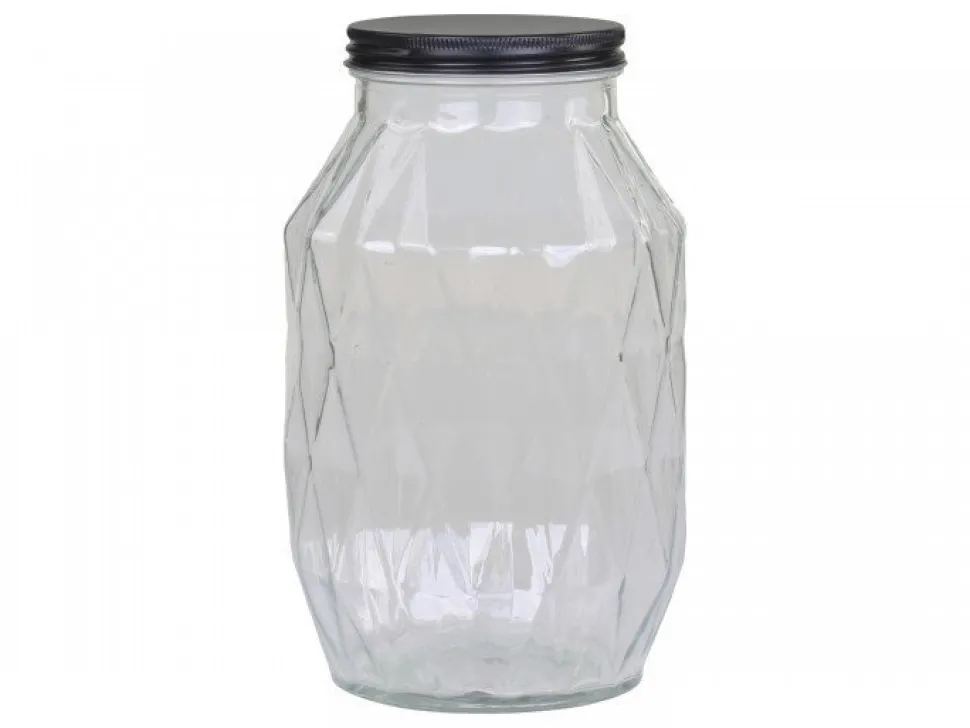 Chic Antique Aufbewahrungsglas mit Diamantenschliff