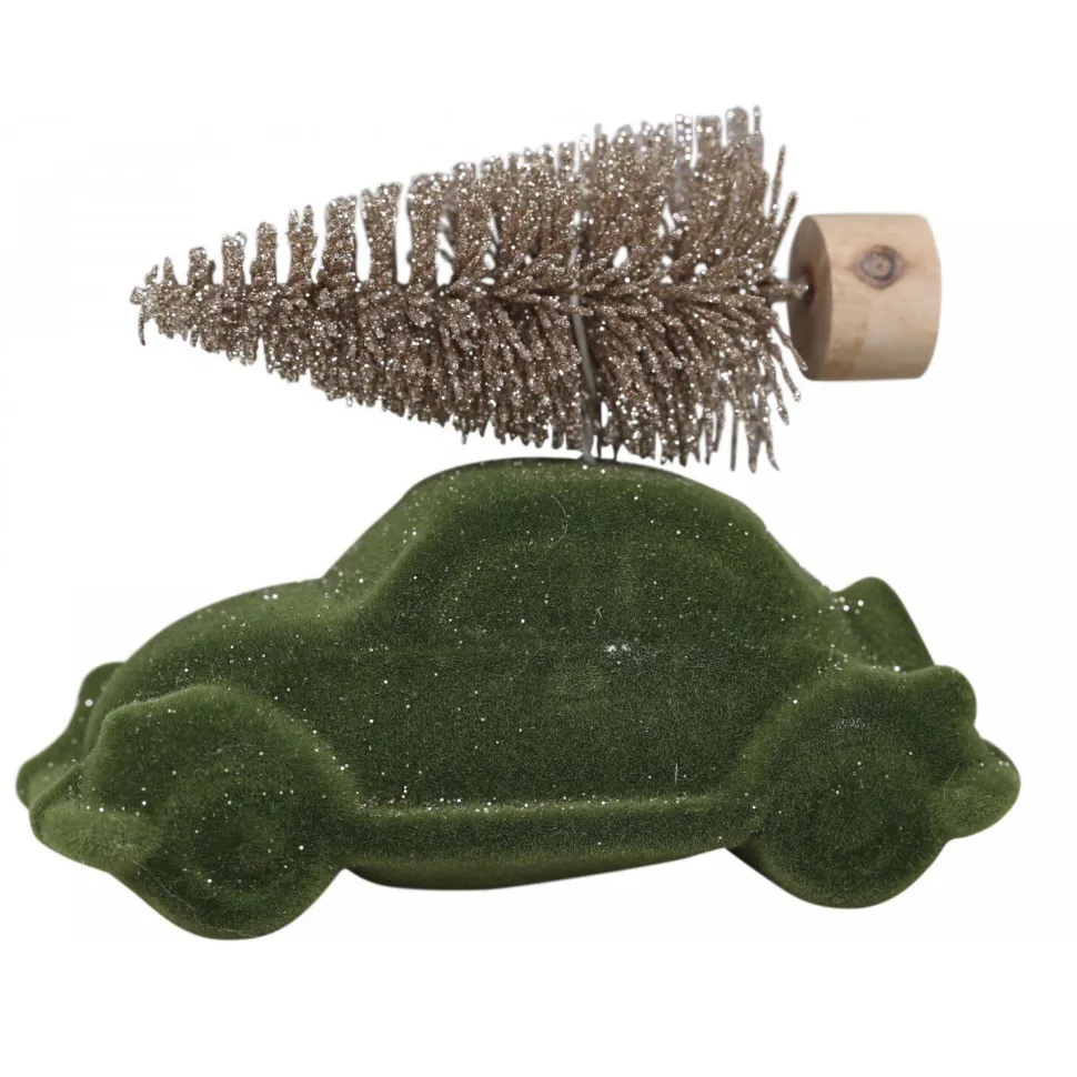 Chic Antique Autofigur mit Velours Weihnachtsbaum