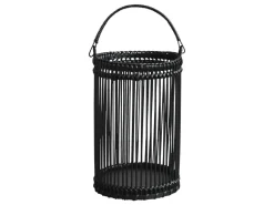 Chic Antique Bambus Laterne schwarz