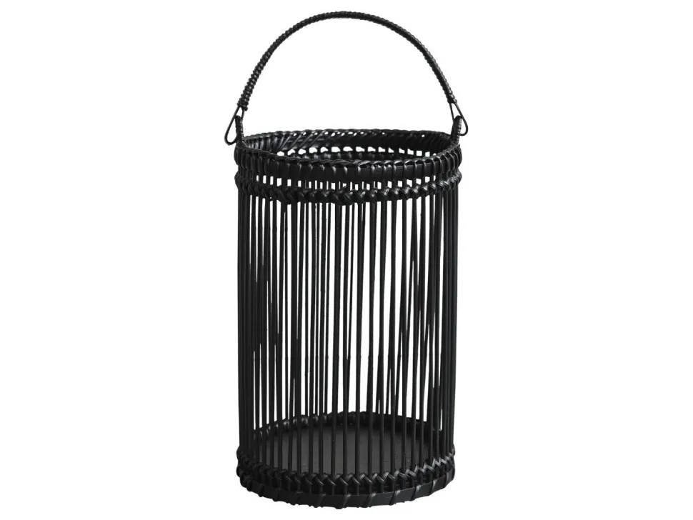 Chic Antique Bambus Laterne schwarz