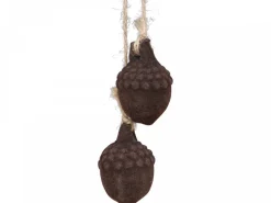 Chic Antique Baumschmuck Eichelnuss Velours