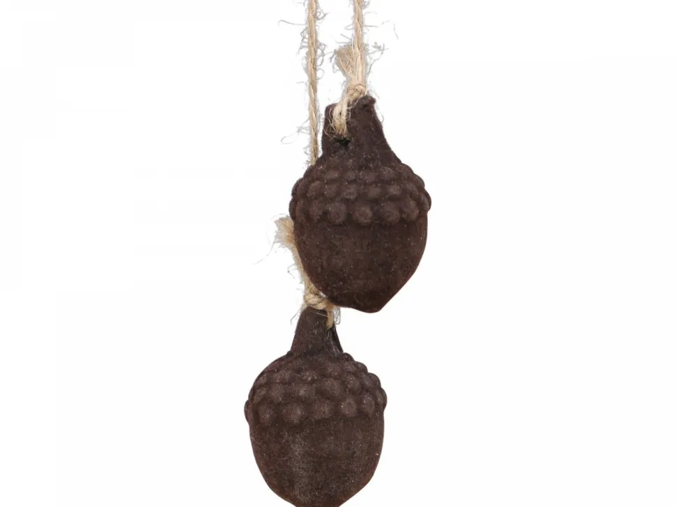 Chic Antique Baumschmuck Eichelnuss Velours