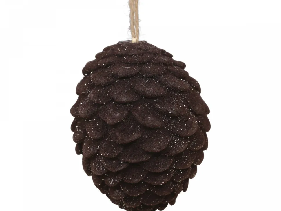 Chic Antique Baumschmuck Tannenzapfen Velours