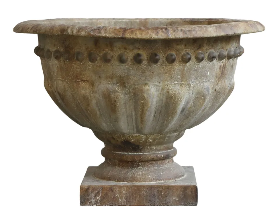 Chic Antique Übertopf auf Fuß mit Dekor